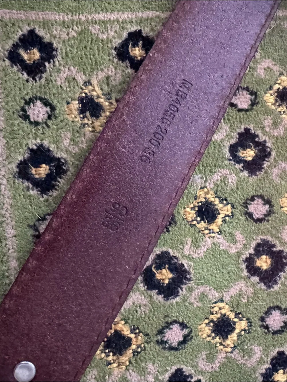 Fossil Austin Belt concho vintage brown leather silver buckle western size 36”